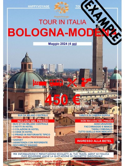 TOUR BOLOGNA + BETEL 4gg